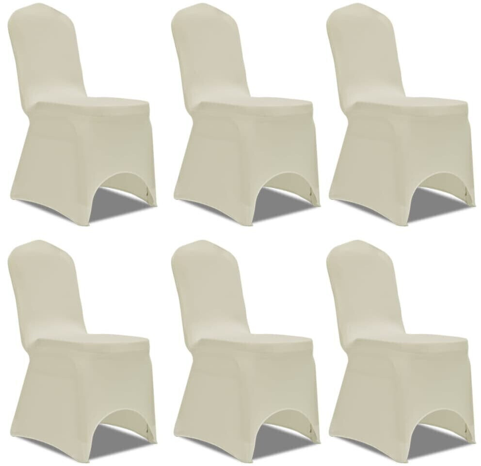 vidaXL Chair cover 6x cream-colored