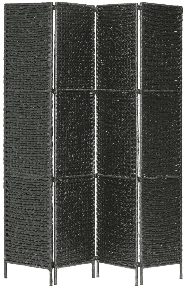 VidaXL Paravent water hyacinth 4-part. 154x160cm black