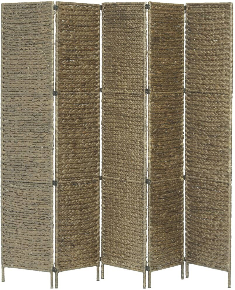 VidaXL Paravent water hyacinth 5-part. 193x160cm brown
