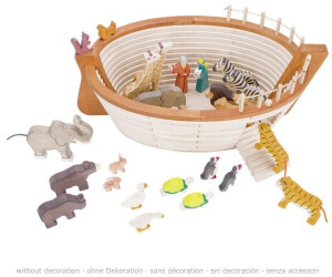 Arche Noah Goki Holz Kinder 51846 Holzspielzeug Holztiere Tiere Spiel Schiff Set 
