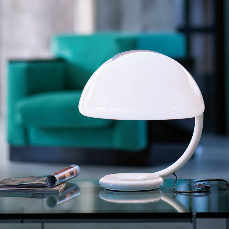 Martinelli Luce Lampe de table Serpente blanc