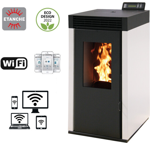 Interstoves Marina 8 kW étanche WiFi blanc