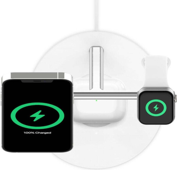 Belkin BOOST CHARGE PRO Drahtloses 3-in-1-Ladegerät mit MagSafe Weiß, Bild 17