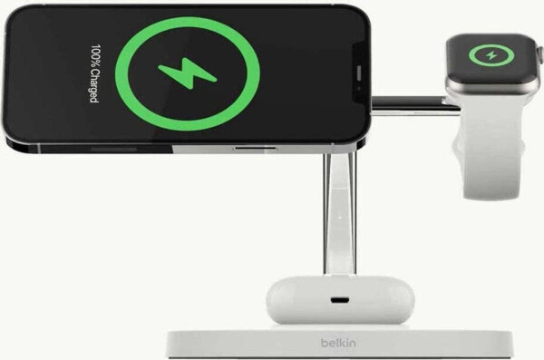 Belkin BOOST CHARGE PRO Drahtloses 3-in-1-Ladegerät mit MagSafe Weiß, Bild 19
