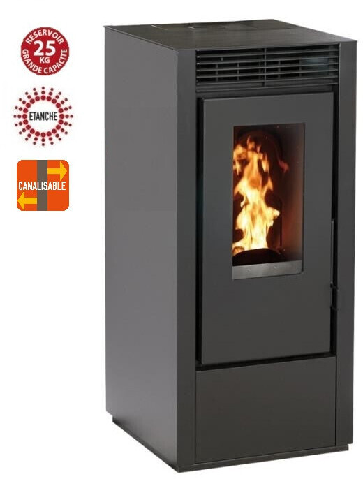 Interstoves Marina 14 kW étanche canalisable WiFi noir