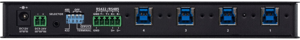 4 x 4 USB 3.2 Gen 1 Industrial Hub Switch - US3344I, ATEN Docks and  Switches