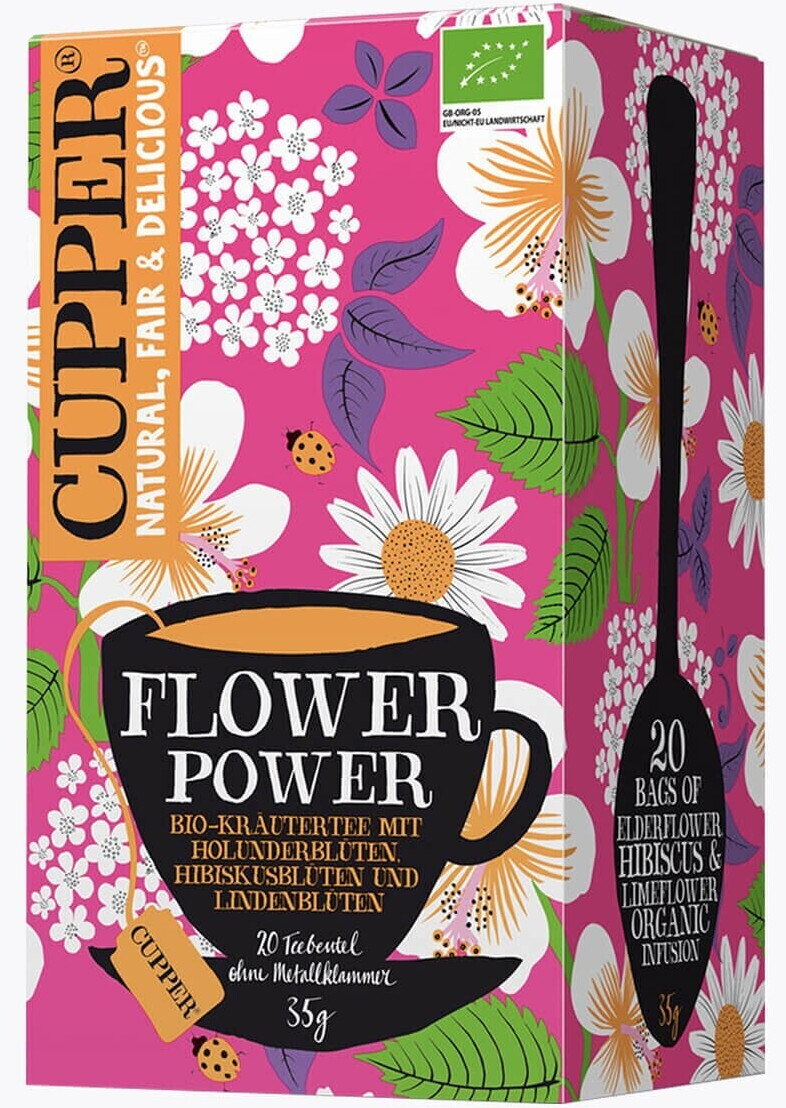 Cupper Bio Flower Power Tee (20 Stk.) ab 2,51 € Preisvergleich bei