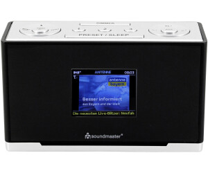 Soundmaster UR240SW DAB UKW Radiowecker Farbdisplay Dualalarm Wecken per Radio 