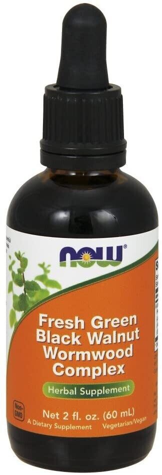 Now Foods Green Black Walnut Wormwood Complex Drops (60ml)