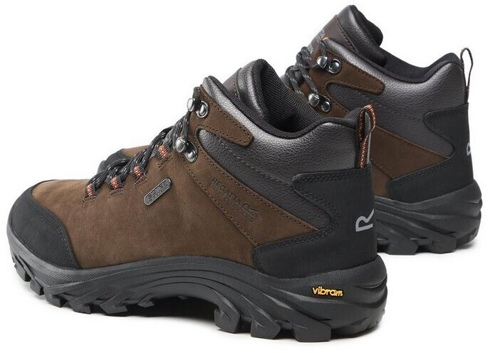 men's burrell leather vibram walking boots peat