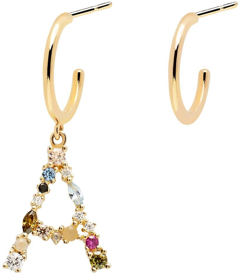 PDPAOLA Letter Hoop Earrings AR01 A