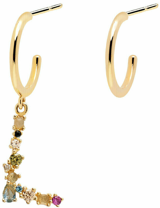 PDPAOLA Letter Hoop Earrings AR01 L
