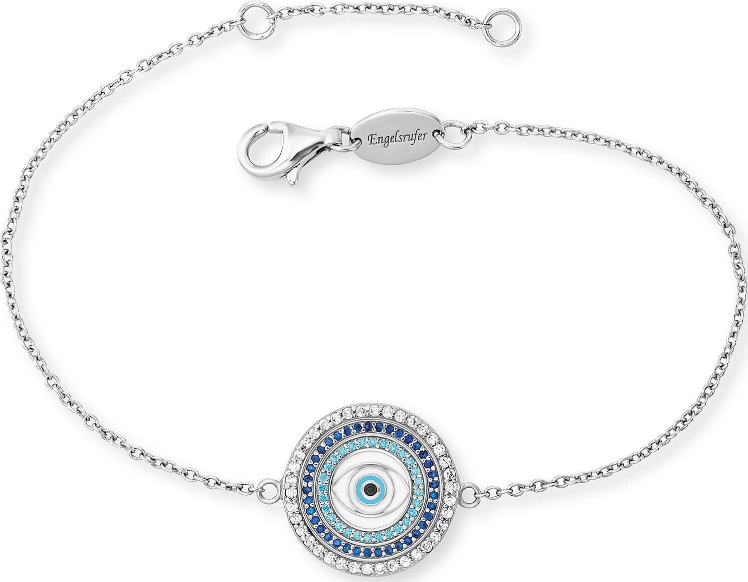 Engelsrufer Bracelet Lucky Eye silver with enamel and zirconia Multicolor (ERB-EYE-ZIM)