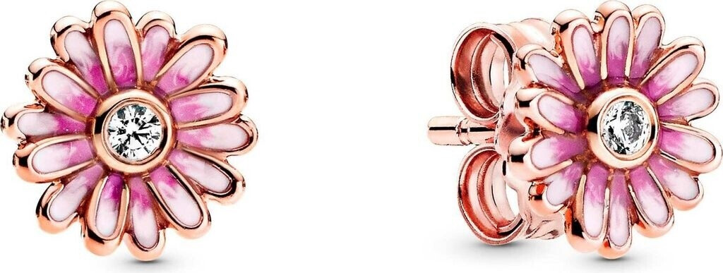 Pandora Pink Daisy Flower Stud Earrings