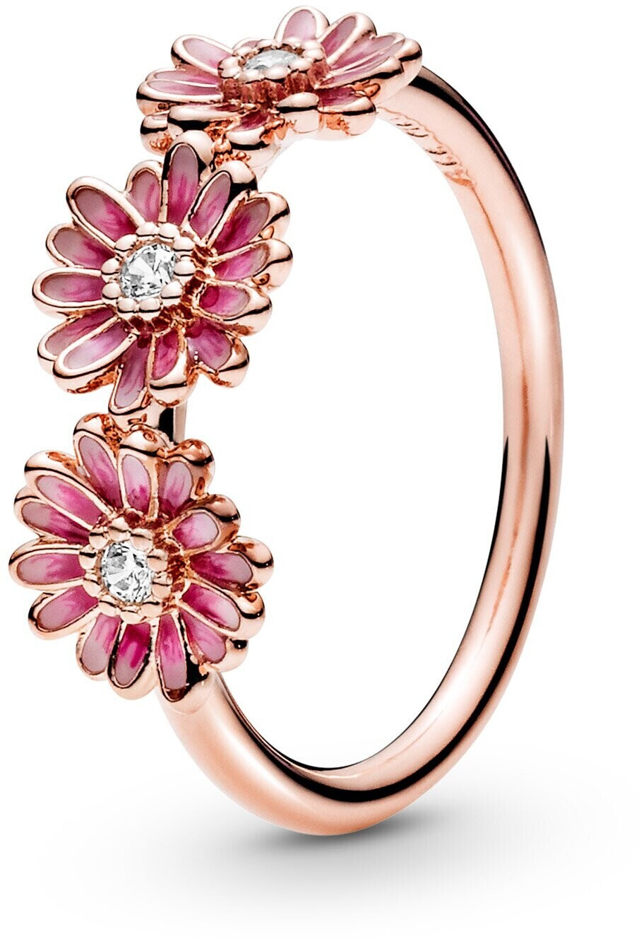 Pandora Pink Daisy Flower Trio Ring