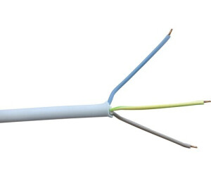 Ebrom Câble électrique sous gaine NYM-J 3 x 2,5 mm² Gris Vendu au mètre par ex. 5 m, 10 m, 15 m, 18 m, 20 m, 25 m, 50 m, etc. 