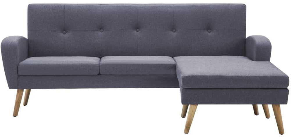 VidaXL Canapé d'angle en tissu 186 x 136 cm gris clair