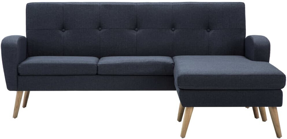 VidaXL Canapé d'angle en tissu 186 x 136 cm gris foncé