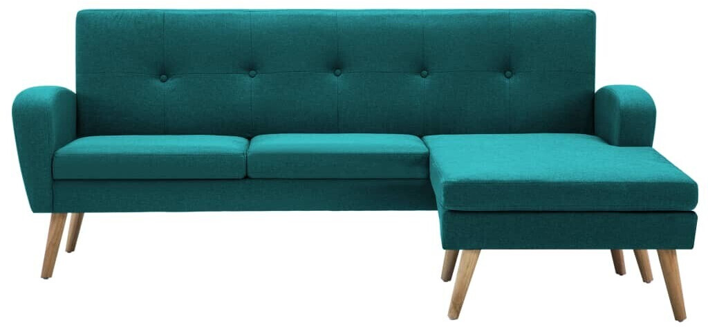 VidaXL Canapé d'angle en tissu 186 x 136 cm vert