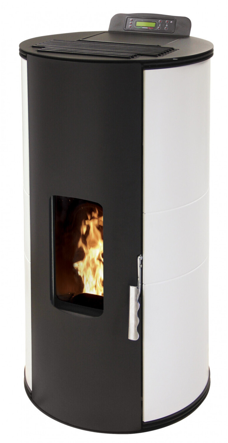 Interstoves Gianni 9 kW étanche avec kit conduit double flux intérieur vertical avant tubage 100/150 blanc