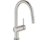 GROHE Minta Mitigeur de cuisine bec U rotatif et bec extractible