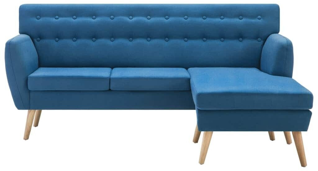 VidaXL Canapé d'angle en tissu 171,5 x 138 cm bleu