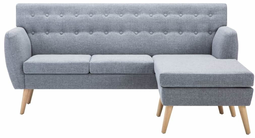 VidaXL Canapé d'angle en tissu 171,5 x 138 cm