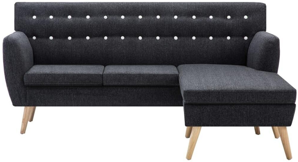 VidaXL Canapé d'angle en tissu 171,5 x 138 cm gris foncé