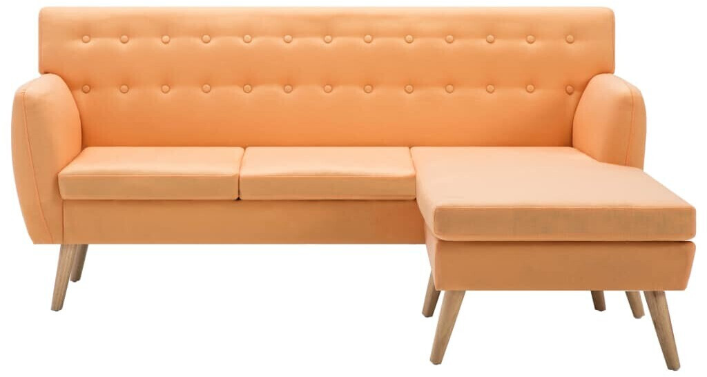 VidaXL Canapé d'angle en tissu 171,5 x 138 cm orange