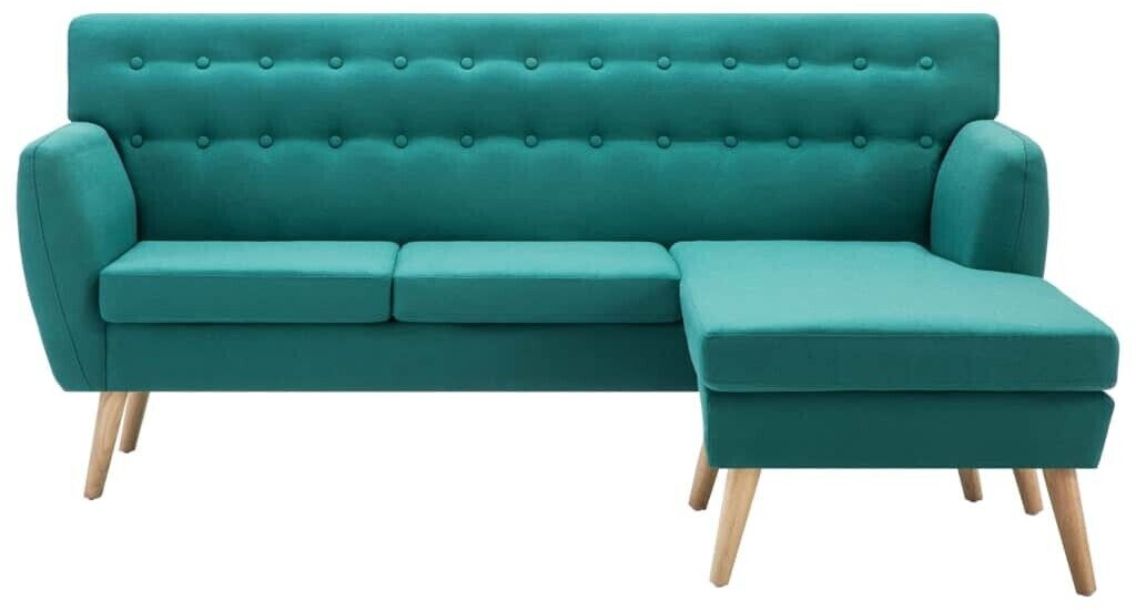 VidaXL Canapé d'angle en tissu 171,5 x 138 cm vert