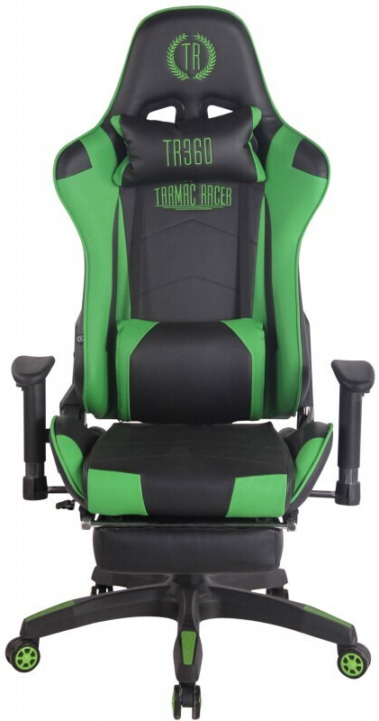 CLP Turbo en cuir synthétique avec repose-pieds noir/vert