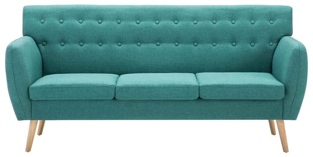 vidaXL Canapé 3 places en tissu 172 x 70 cm vert