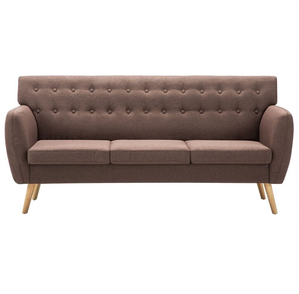 VidaXL Canapé 3 places en tissu 172 x 70 cm marron