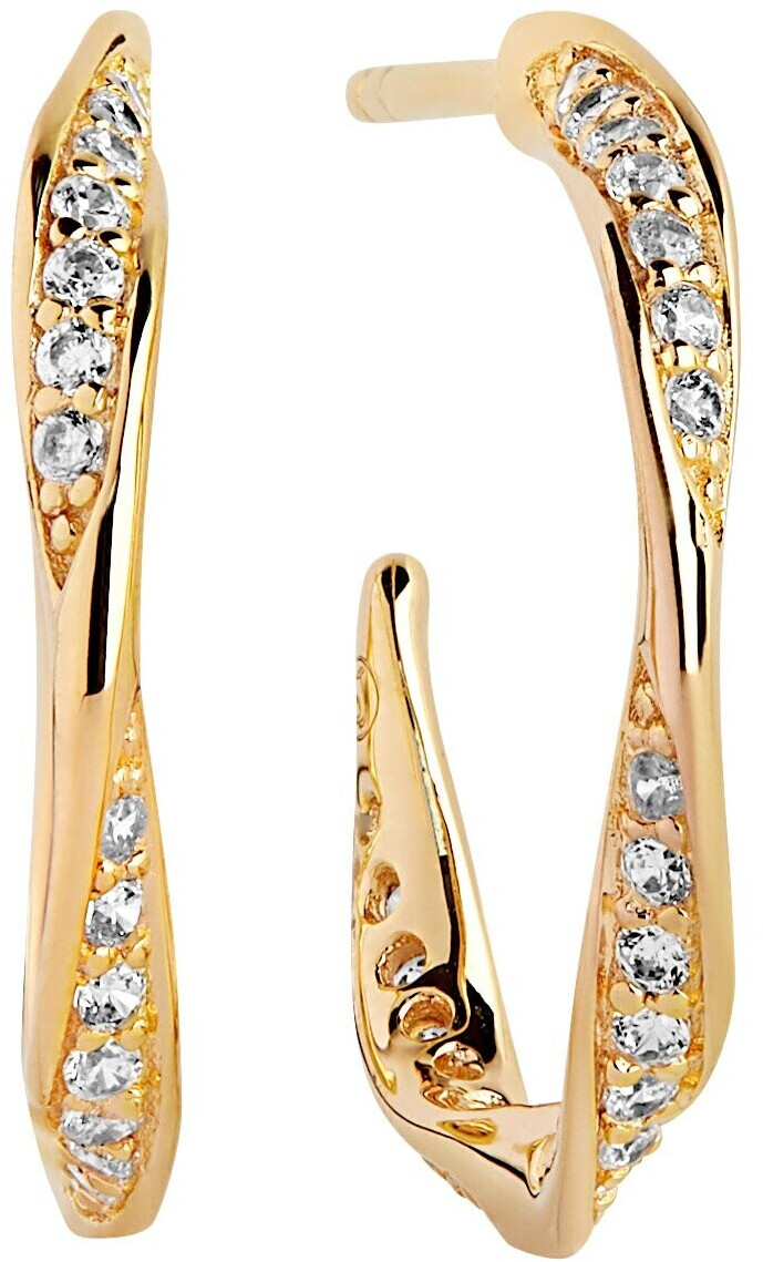 Sif Jakobs Jewellery Cetara Piccolo Hoops SJ-E3010-CZ-YG