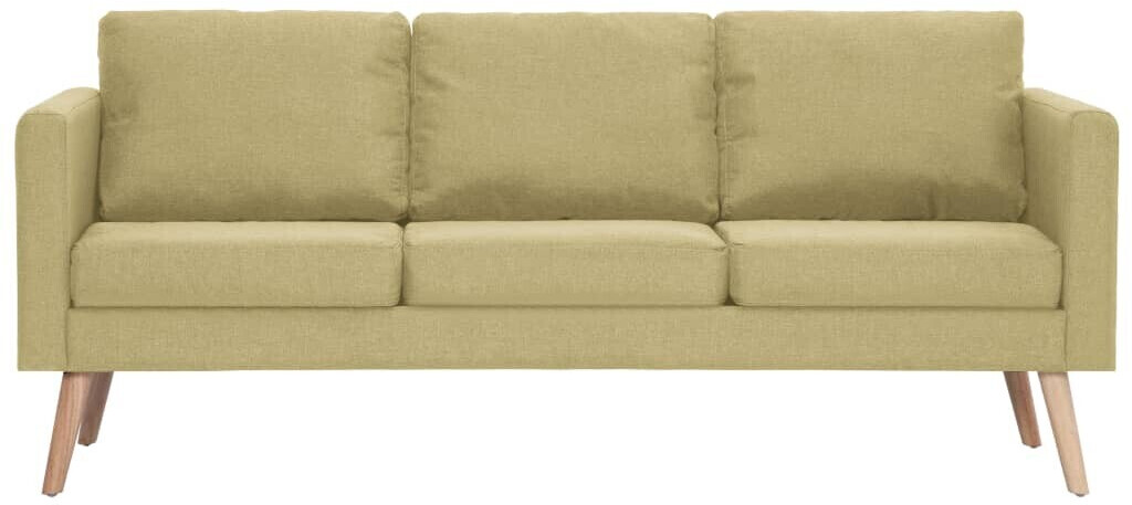 VidaXL Canapé 3 places en tissu vert