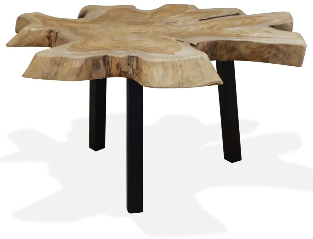 vidaXL Table basse en teck authentique 80 x 70 cm