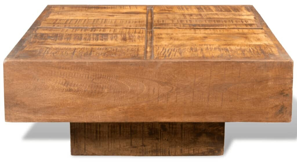 VidaXL Table basse carrée en bois de manguier