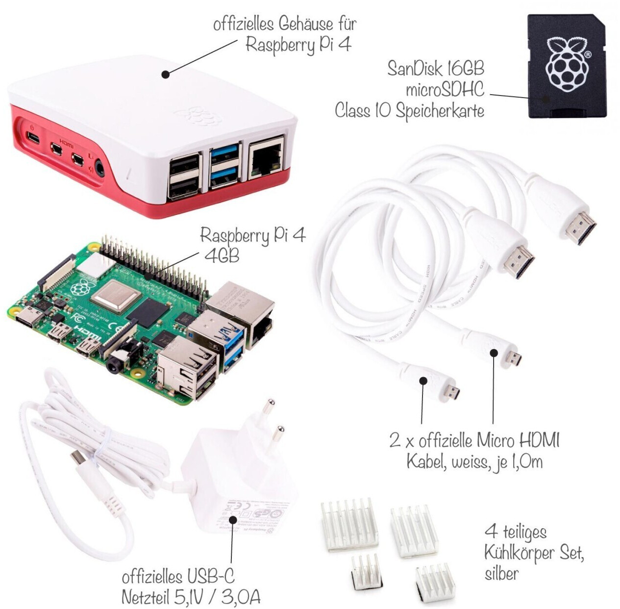 Raspberry Pi 4 Model B 4GB Full Starter Kit