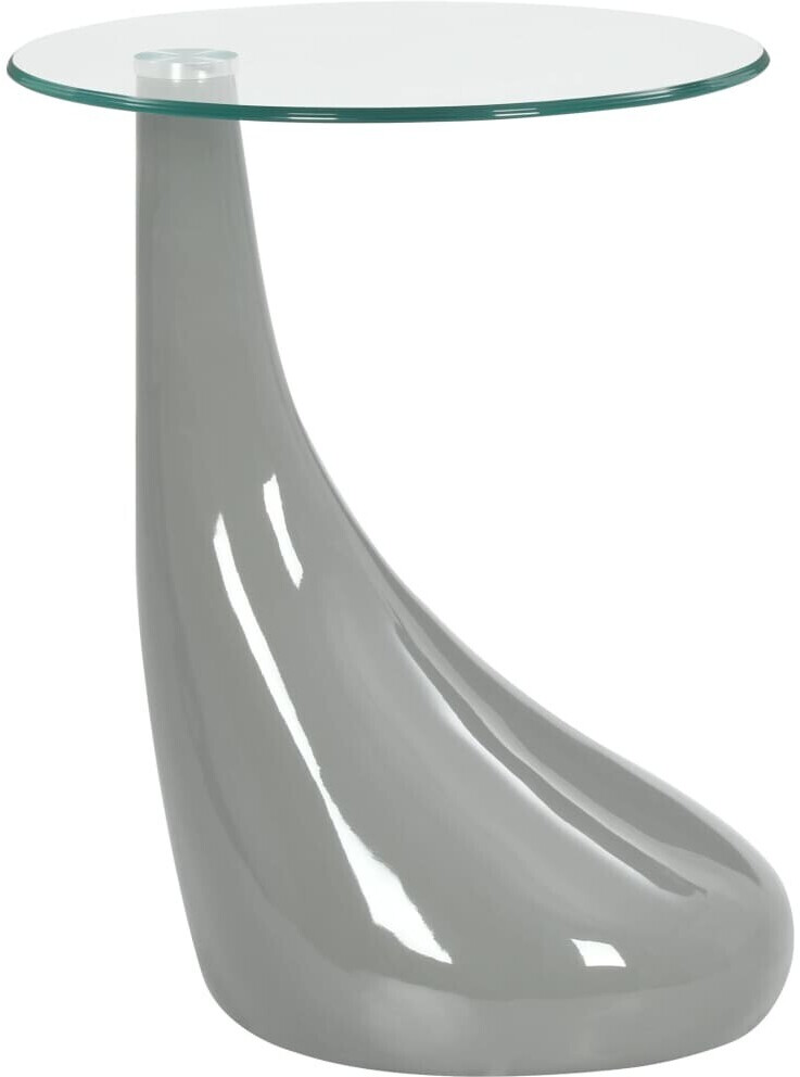 vidaXL Table basse en verre avec pied gris
