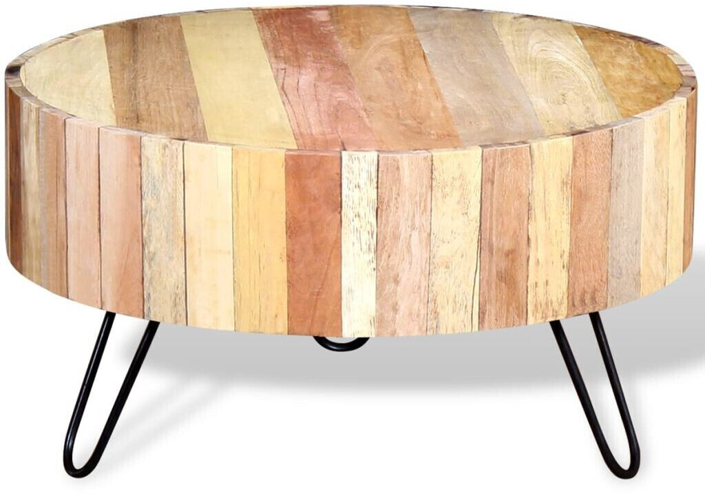 Photos - Coffee Table VidaXL Round  in Reclaimed Wood 