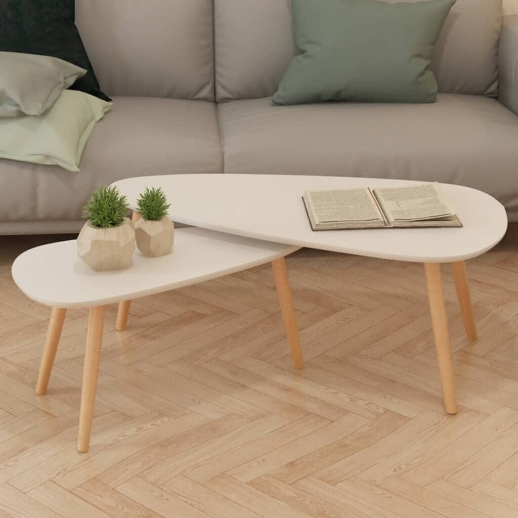 VidaXL Ensemble de tables basses en bois de pin noir