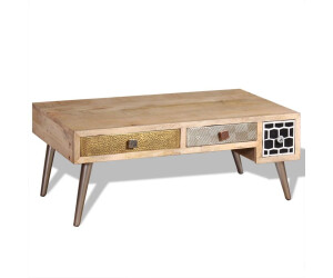 Vidaxl Coffee Table With Drawers In Mango Wood 105 X 55 Cm Ab 192 99 Preisvergleich Bei Idealo De