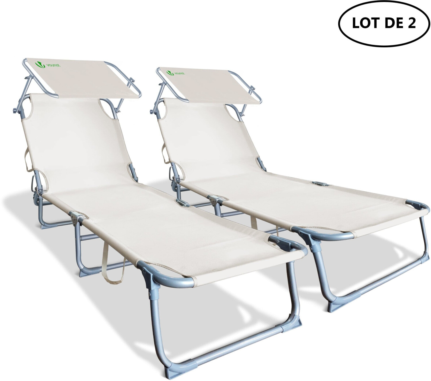 Vounot Transat pare-soleil beige (lot de 2)