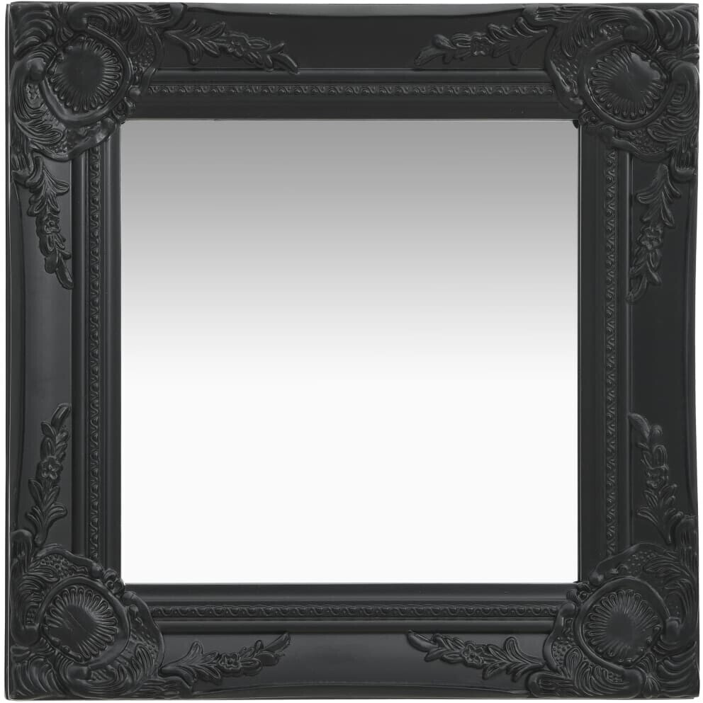 vidaXL Miroir mural baroque 40 x 40 cm noir