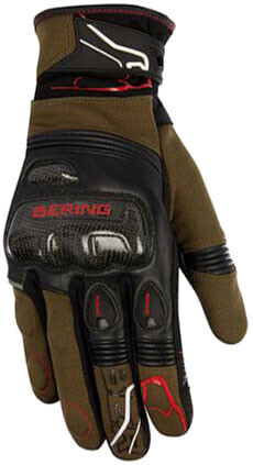 Photos - Motorcycle Gloves BERING Cortex Gloves Black/Dark Green 