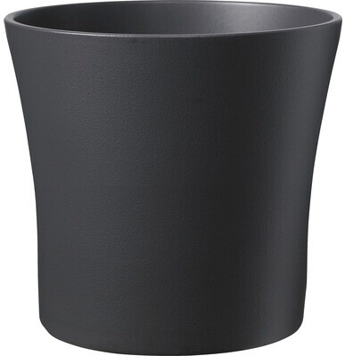 Grauer Keramik Blumentopf Mit Untersetzer – 160 Mm | Schicker Übertopf Für Sukkulenten & Zimmerpflanzen