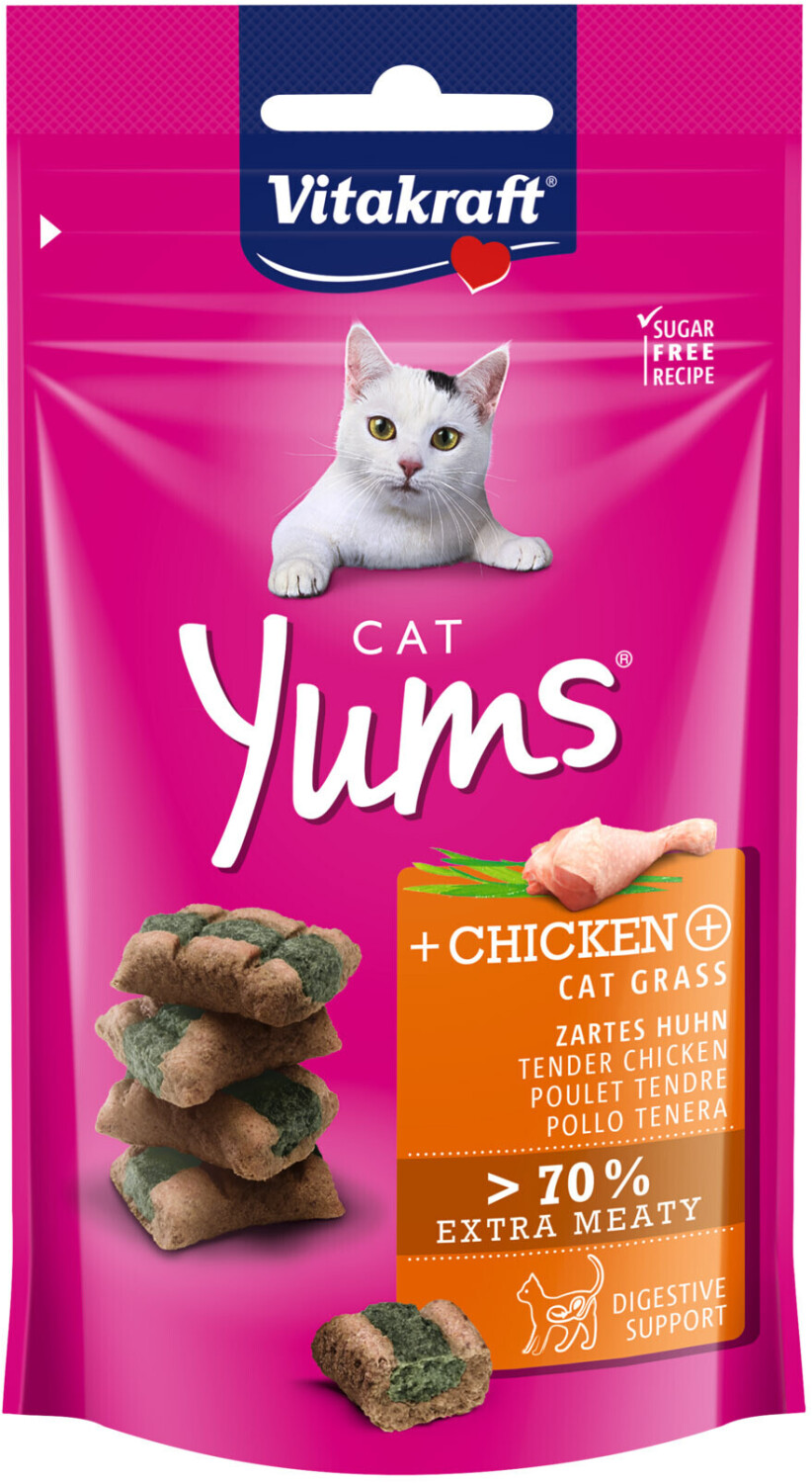Vitakraft Cat Yums poulet & herbe à chat (40 g)
