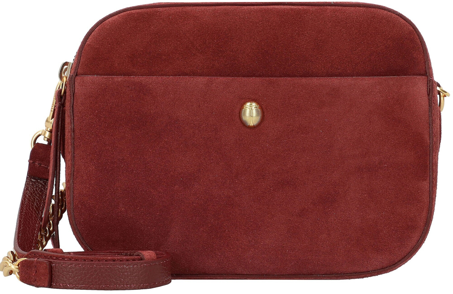 Coccinelle Cocci Suede Crossbody Bag marsala
