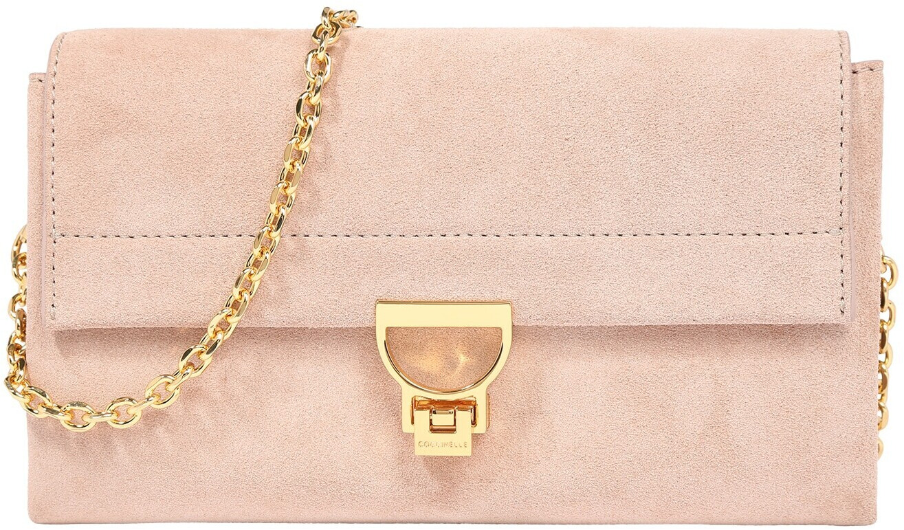 Coccinelle Arlettis Suede Crossbody Bag powder pink