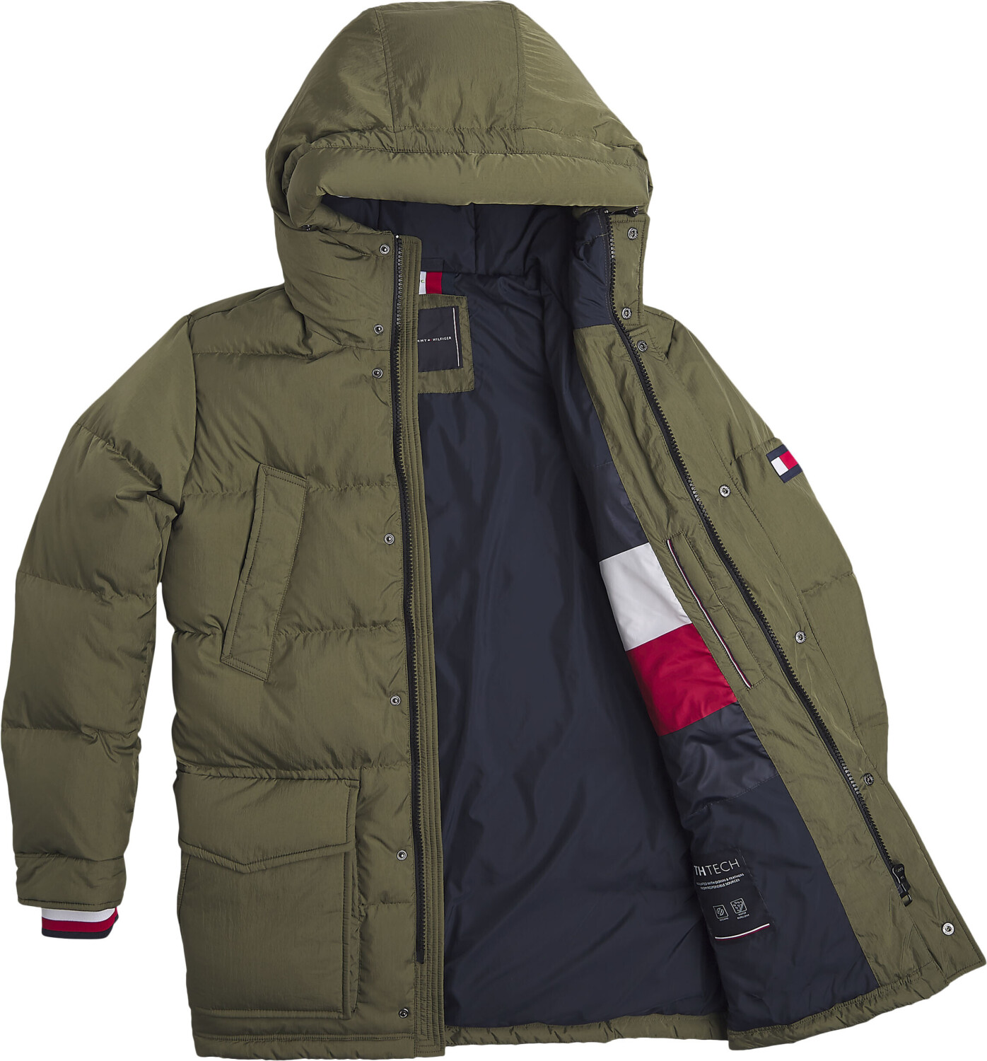 Tommy Hilfiger Water Repellent Down Parka (MW0MW14889) utility olive ab